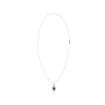 Icon Link Ruby Necklace Silver Única