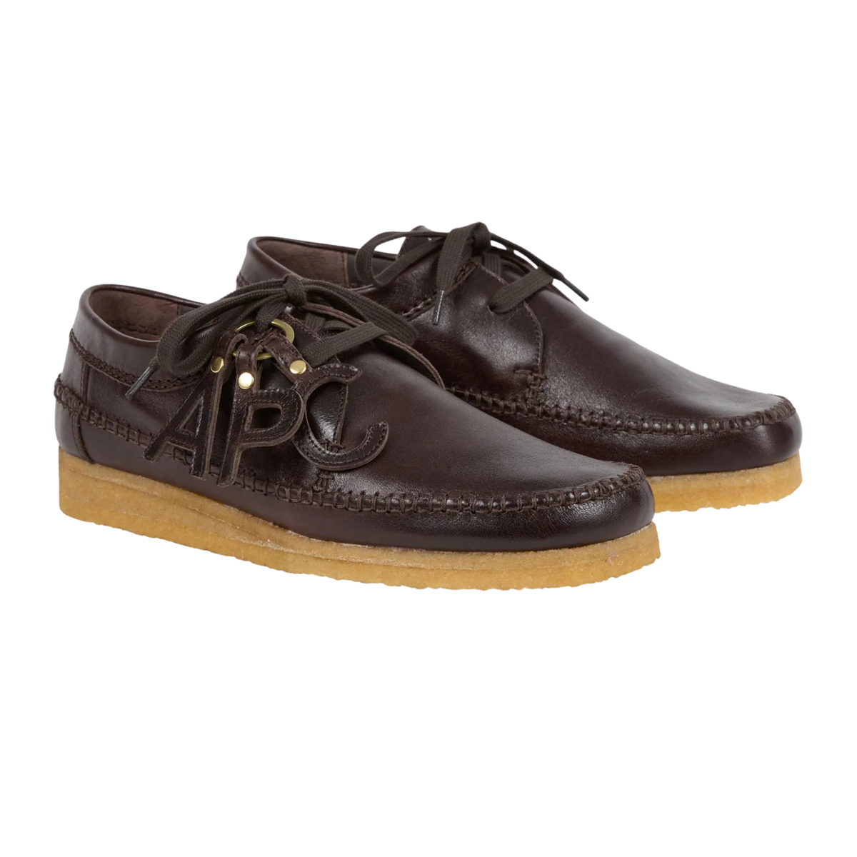 weaver boots A.P.C. x CLARKS Marron fonce