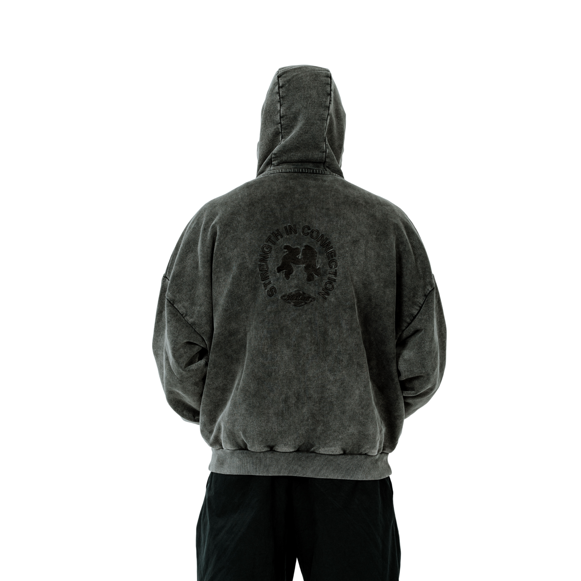 Kolab Black Zip-Up Hoodie
