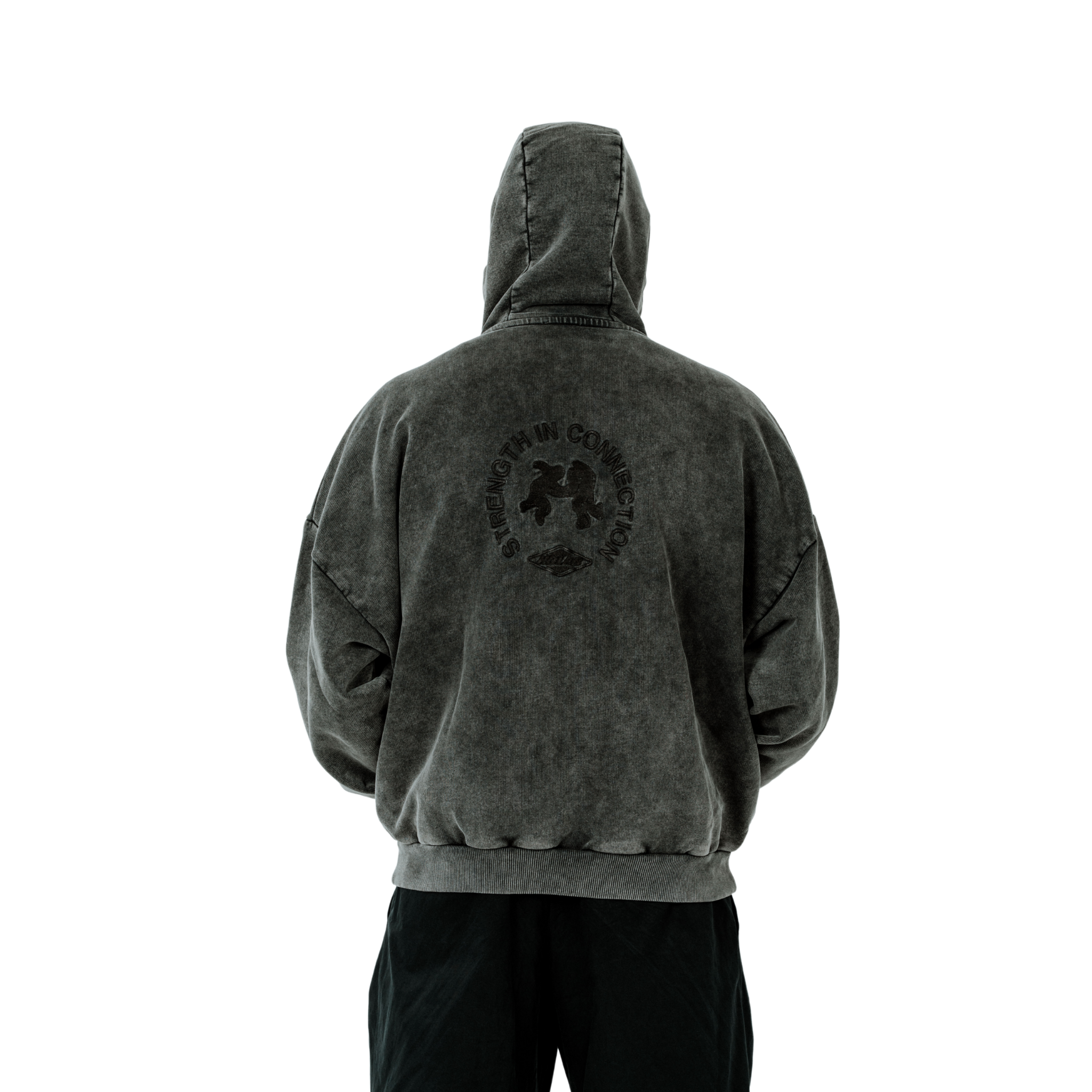 Kolab Black Zip-Up Hoodie