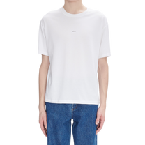 t-shirt boxy micro logo blanc