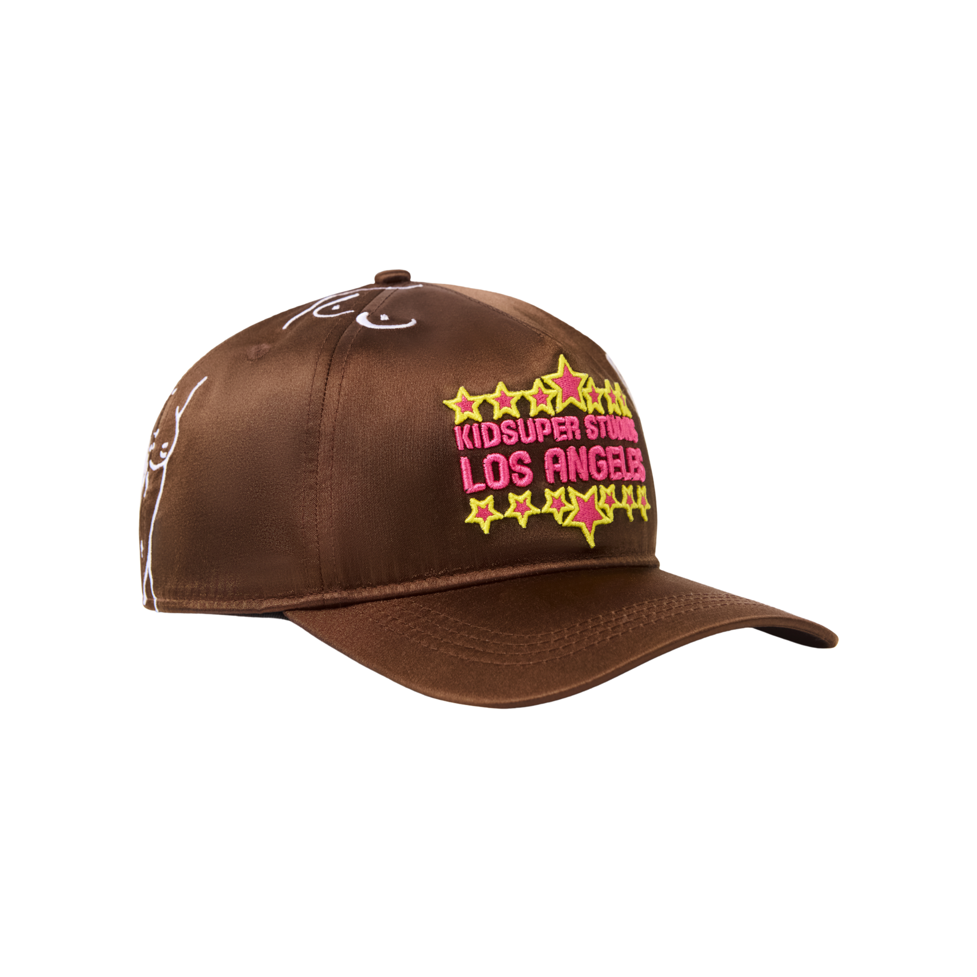 LA Nylon Snapback Hat-Brown