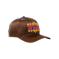 LA Nylon Snapback Hat-Brown