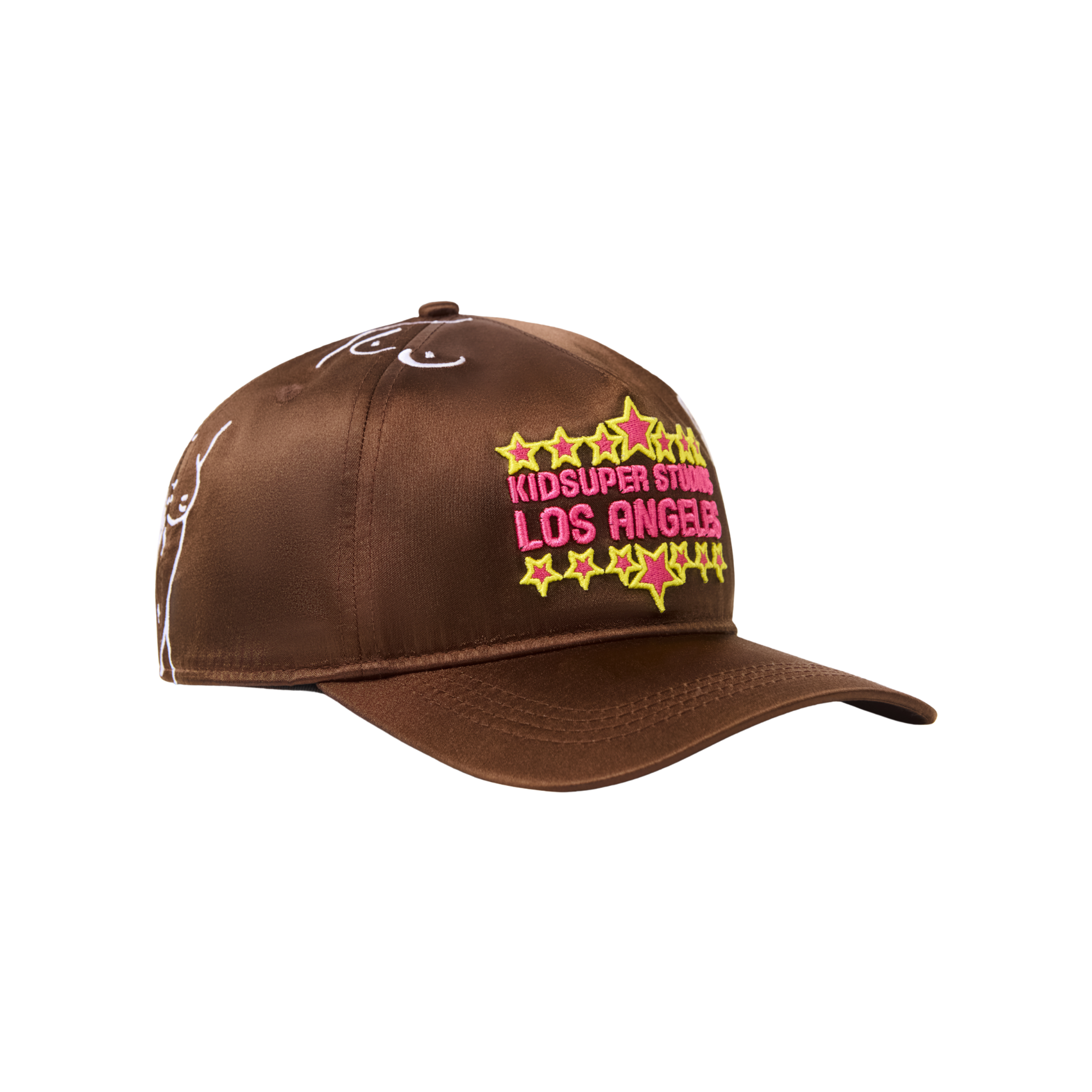 LA Nylon Snapback Hat-Brown