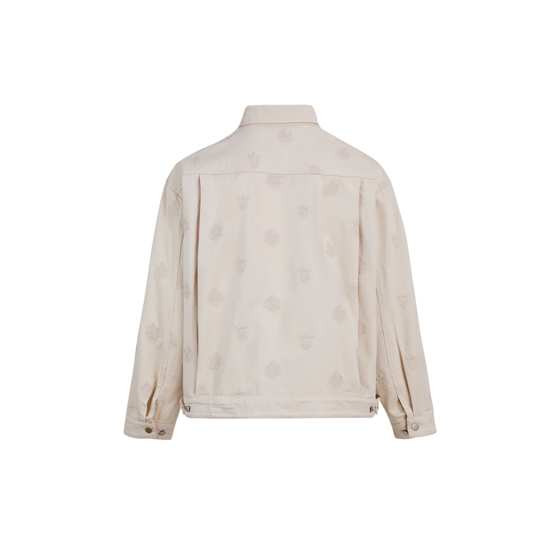Embroidered Motif Jacket Dirty White