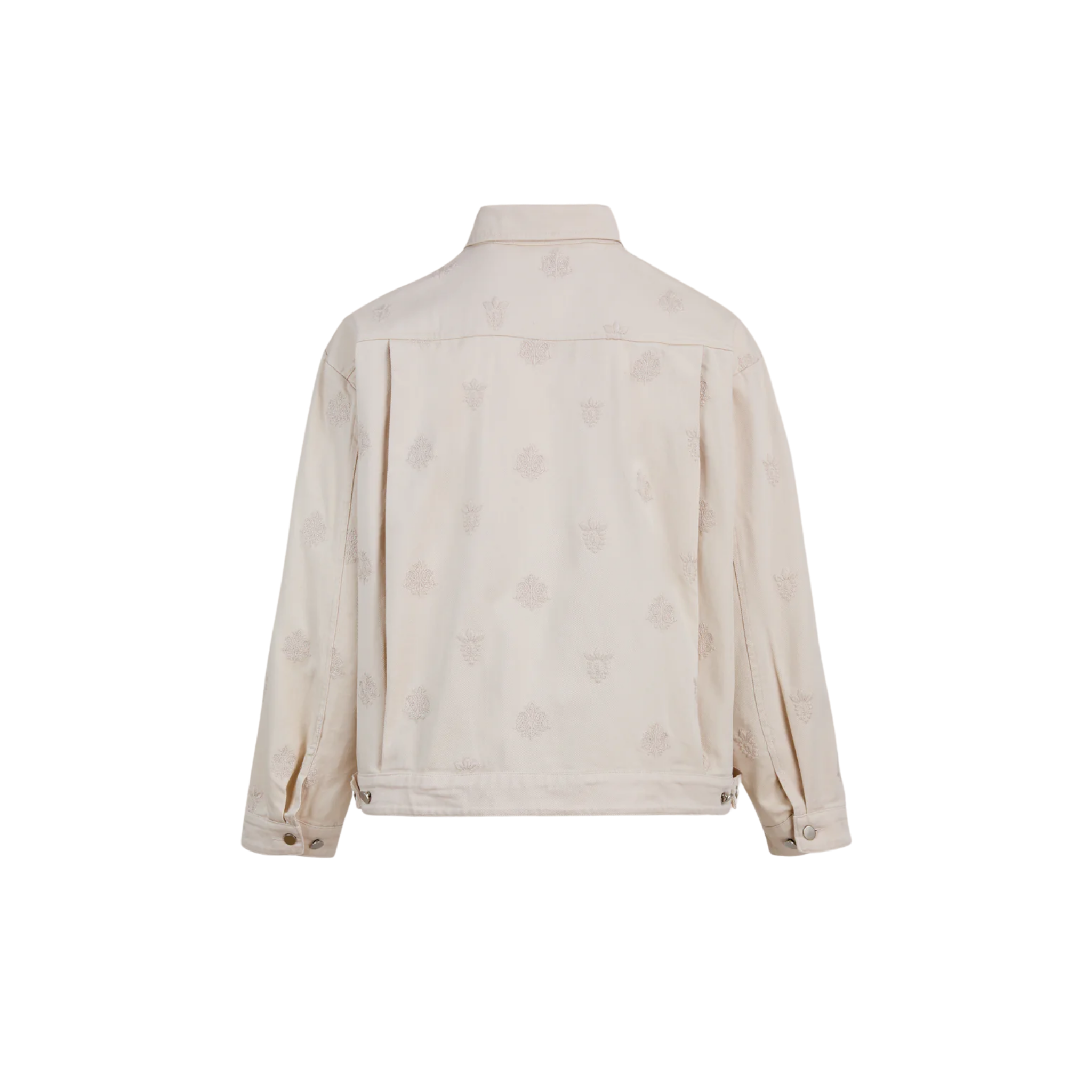 Embroidered Motif Jacket Dirty White