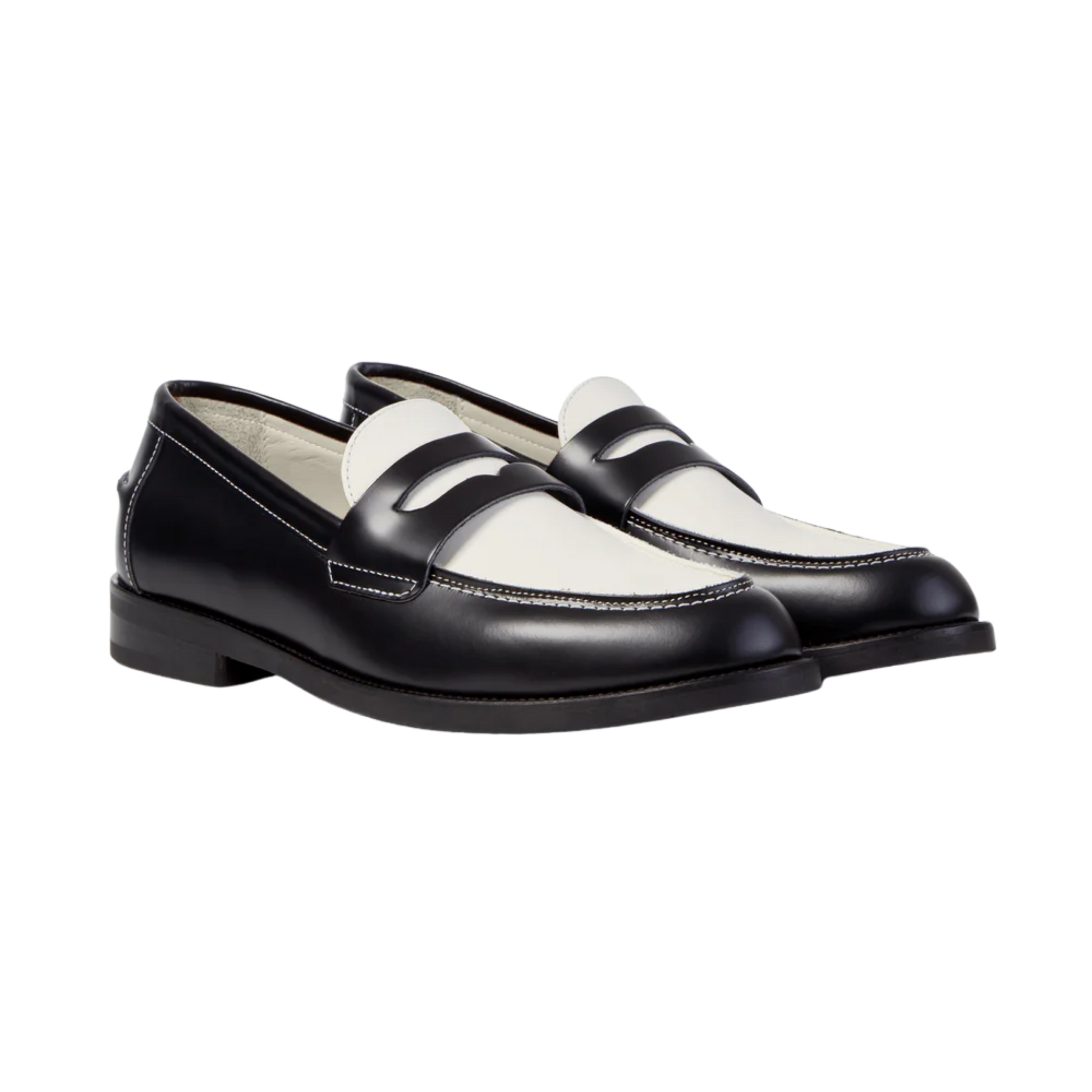 Wilde Black + White Penny Loafer