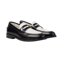 Wilde Black + White Penny Loafer