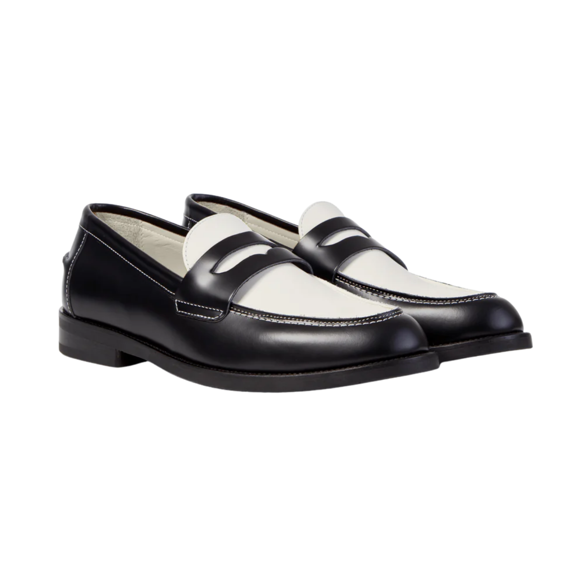 Wilde Black + White Penny Loafer