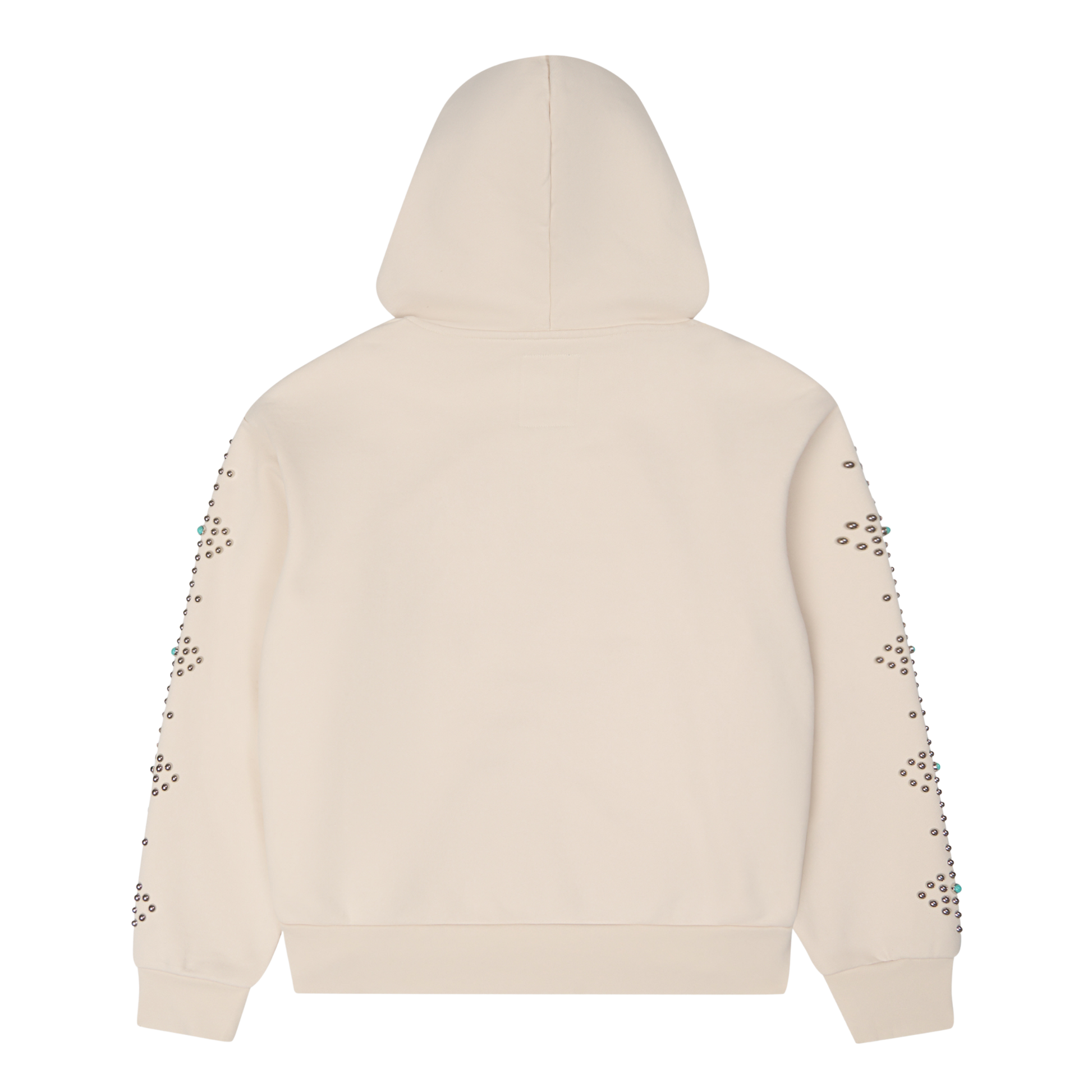 Dove &amp; Eye Studded Hoodie Vintage White