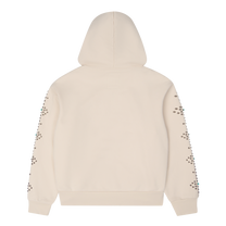 Dove &amp; Eye Studded Hoodie Vintage White
