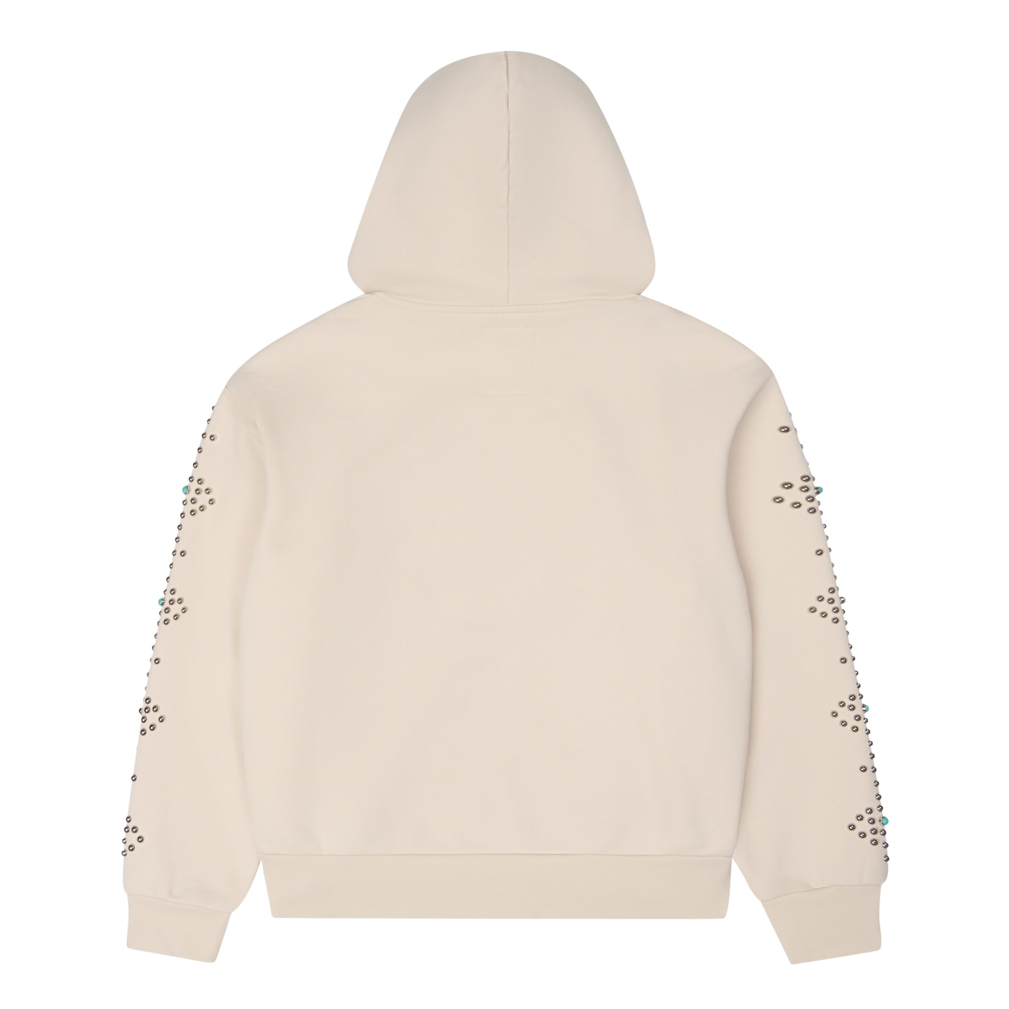 Dove &amp; Eye Studded Hoodie Vintage White