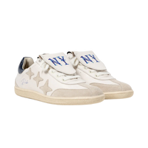 NY White Navy Sneaker