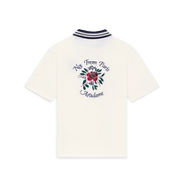 Chemise Piquée Slogan Rose