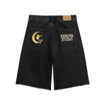 Patches Denim Short Black