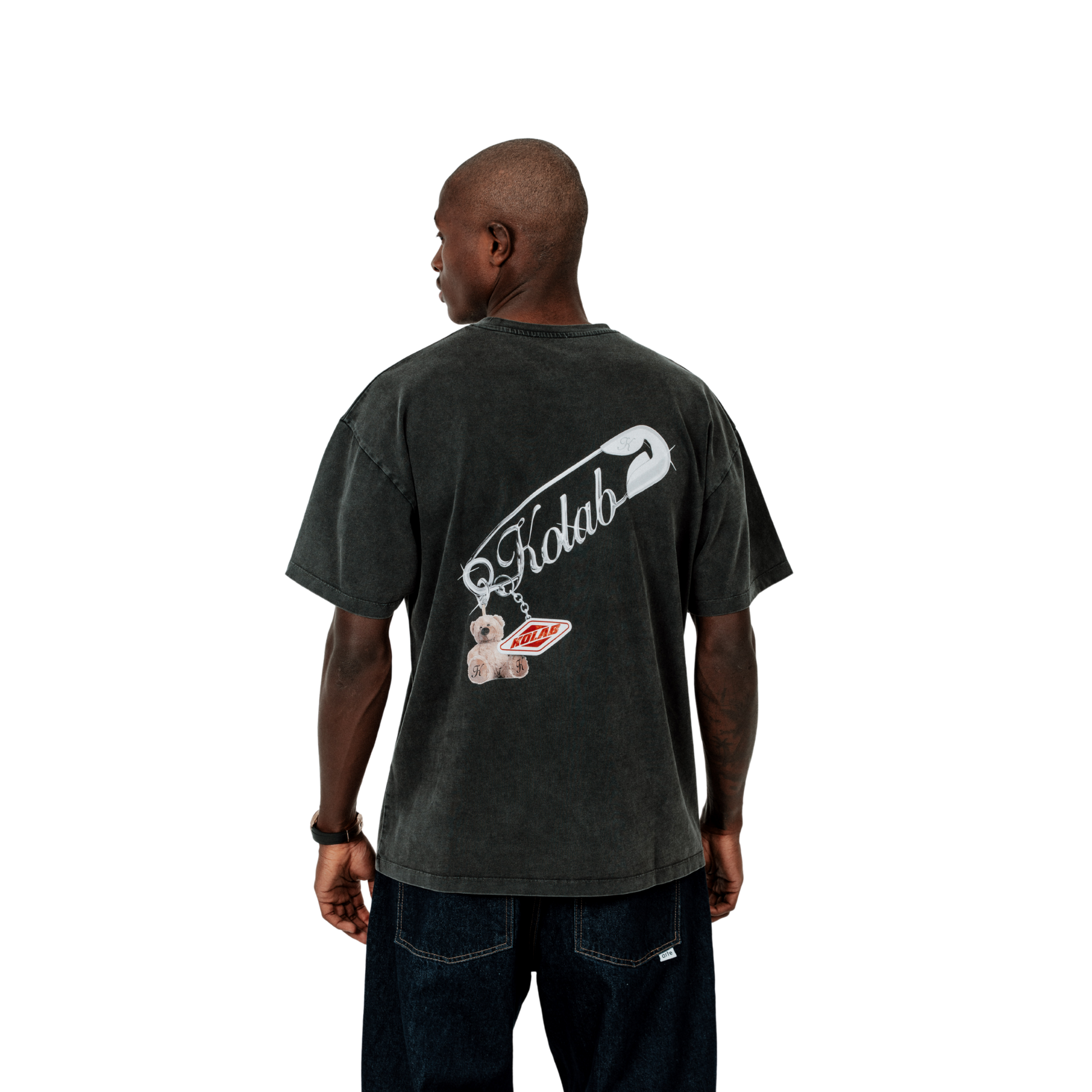 Kolab Safety Pin Tee Black