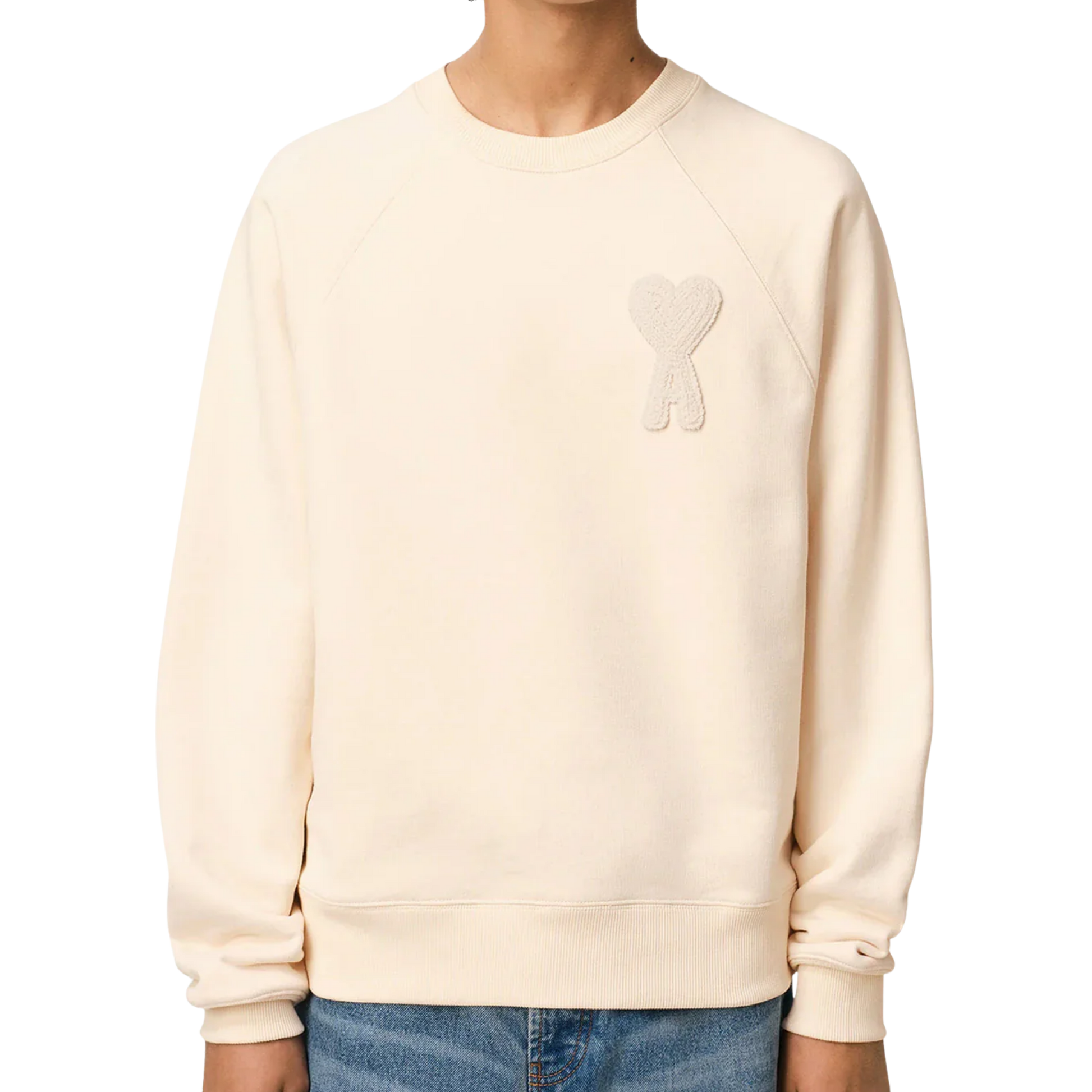 Sweatshirt Ami De Coeur Beige Patch