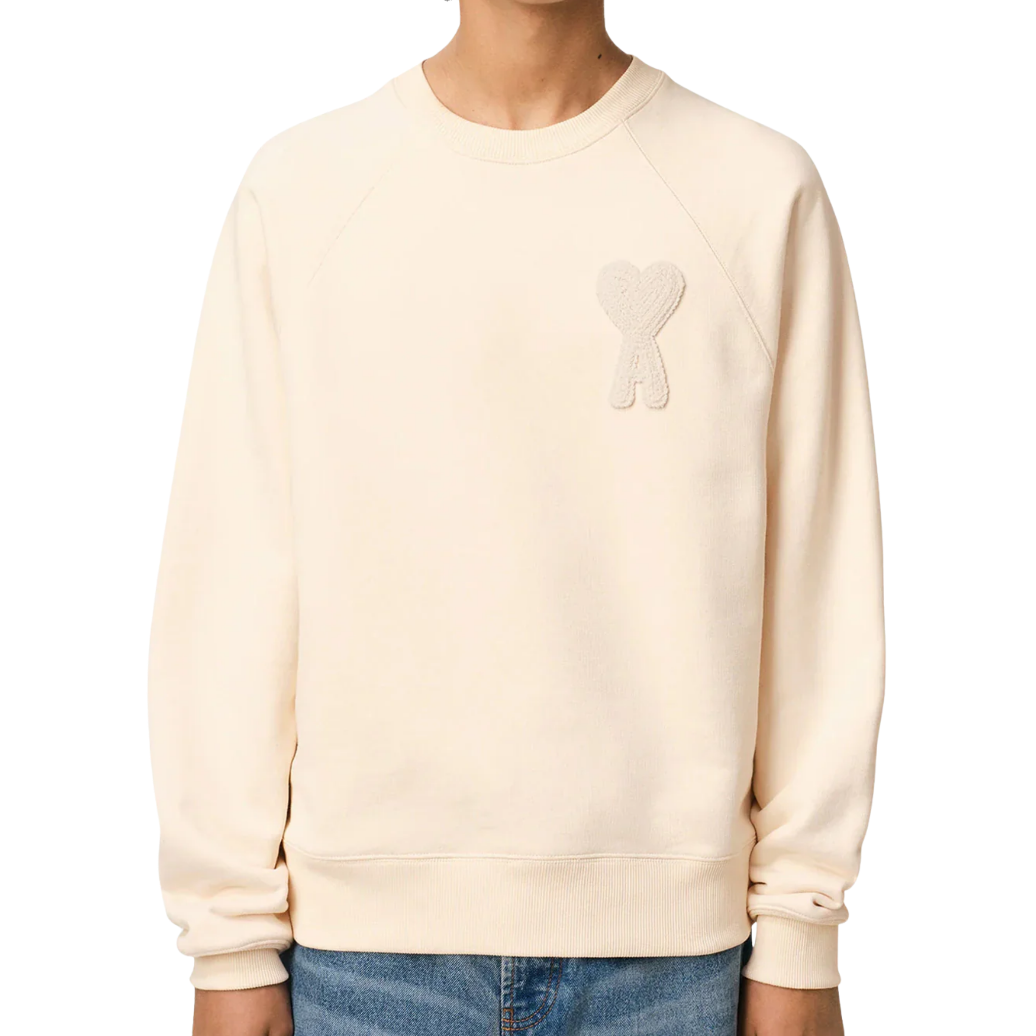 Sweatshirt Ami De Coeur Beige Patch