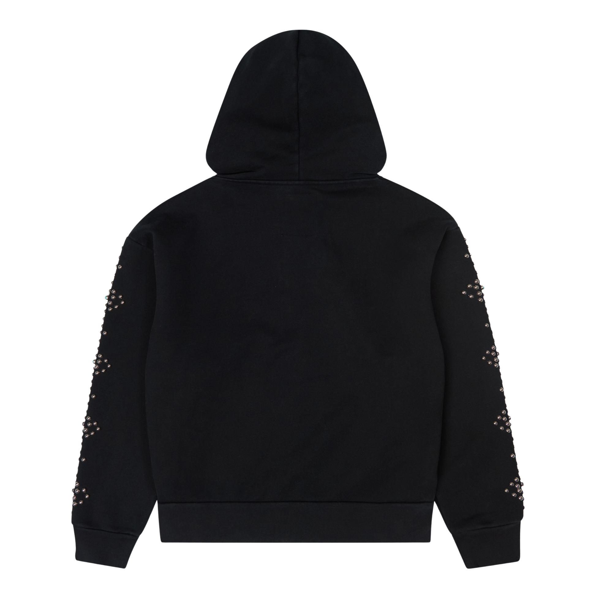 Dove &amp; Eye Studded Hoodie Black