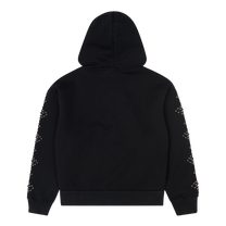 Dove &amp; Eye Studded Hoodie Black