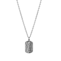 Dog Tag Necklace Silver