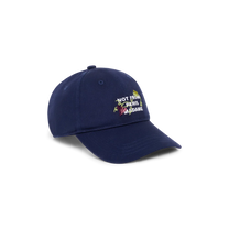 Vine Embroidered Slogan Cap Navy