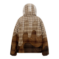 Neapolitan Flannel Puffer Jacket Brown