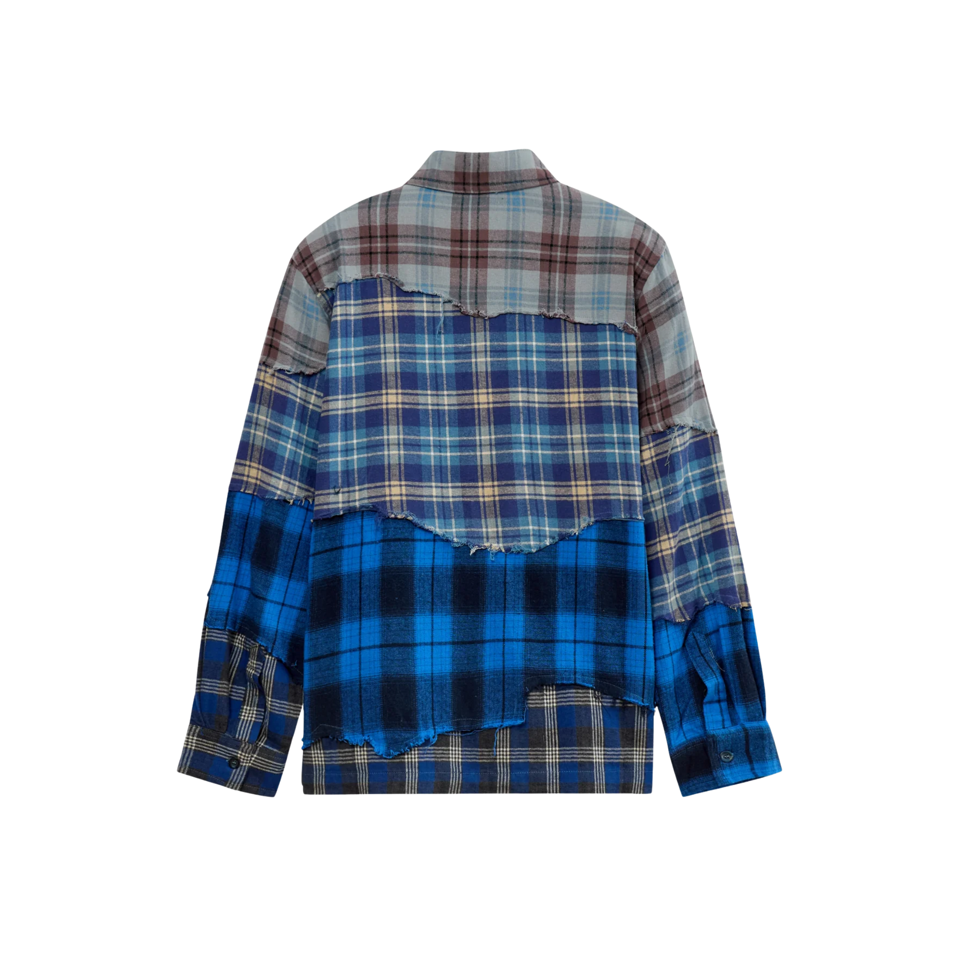 Face Patchwork Flannel Blue