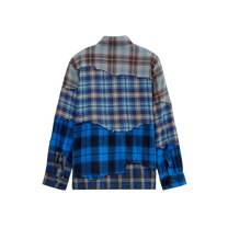 Face Patchwork Flannel Blue