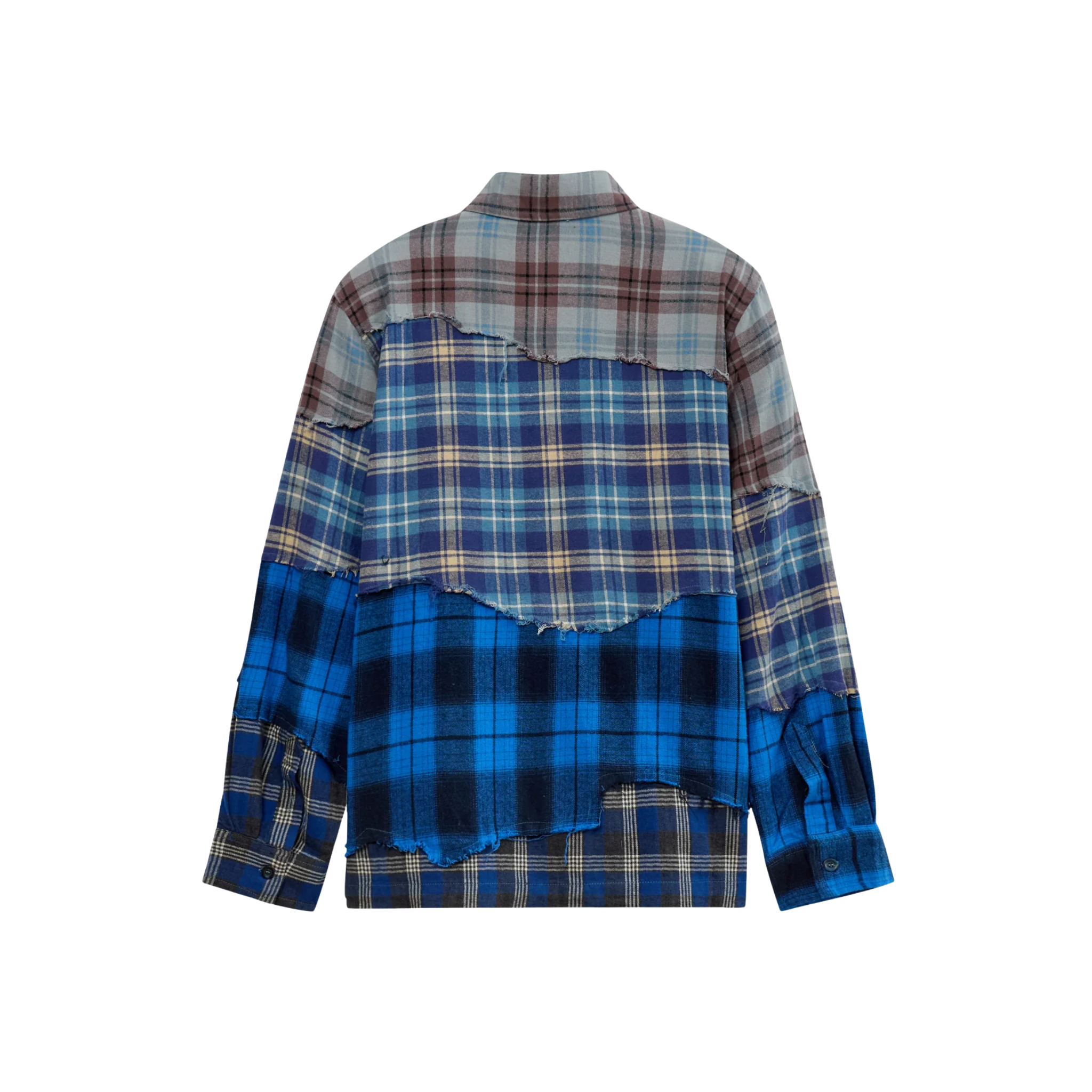 Face Patchwork Flannel Blue