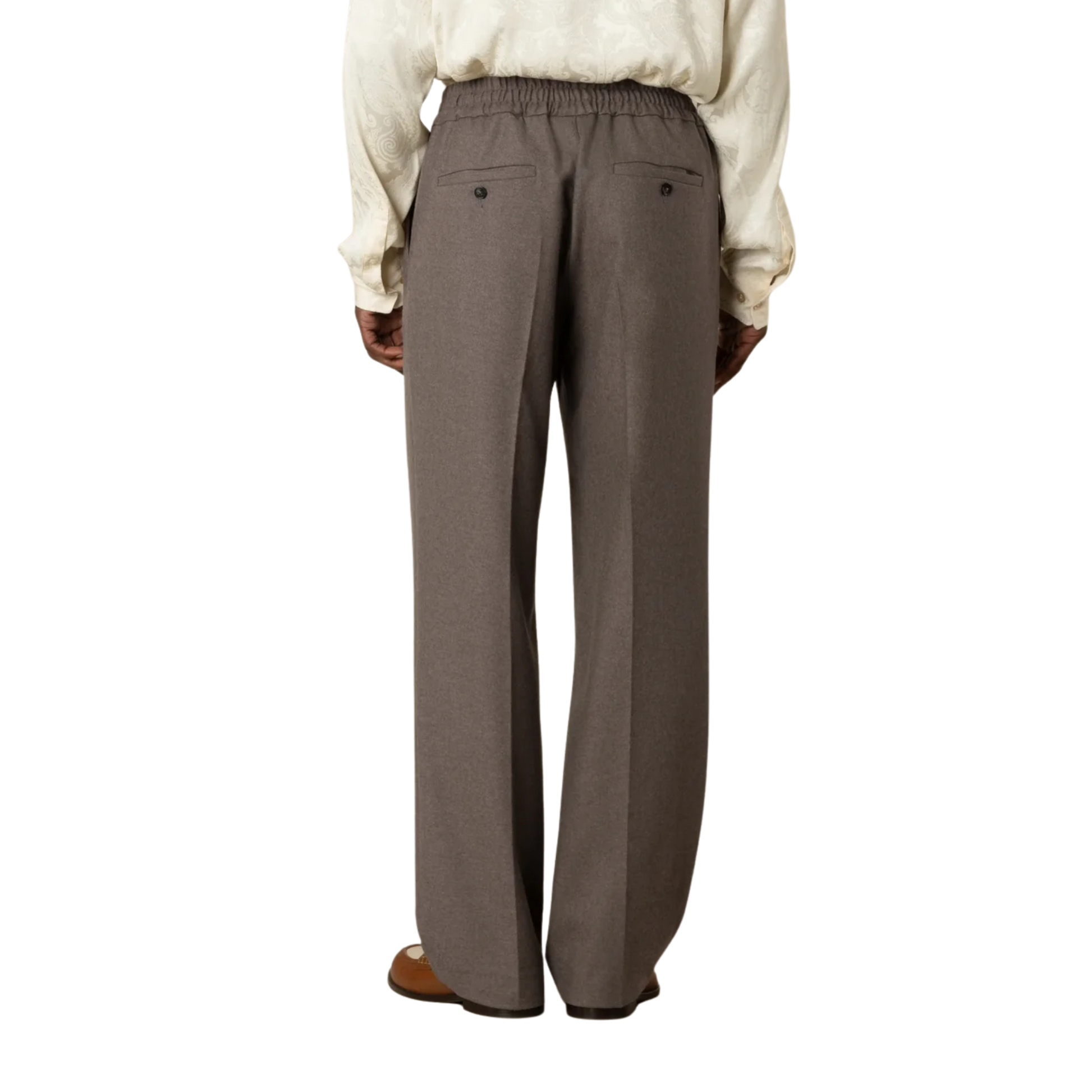 Elastic Waist Flannel Pants
