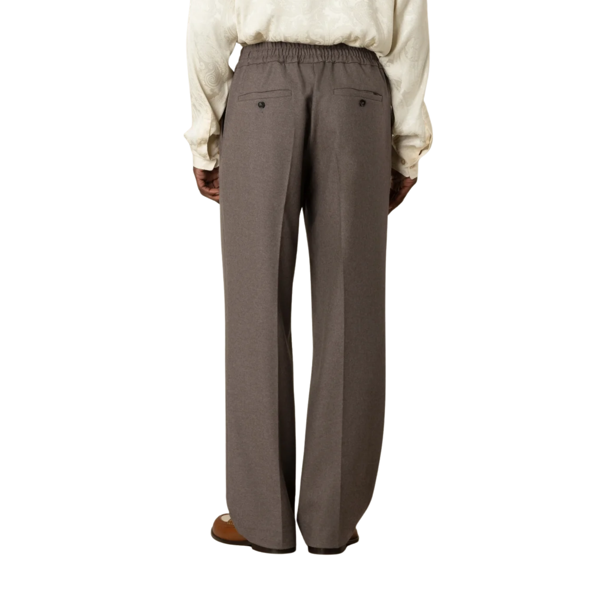 Elastic Waist Flannel Pants