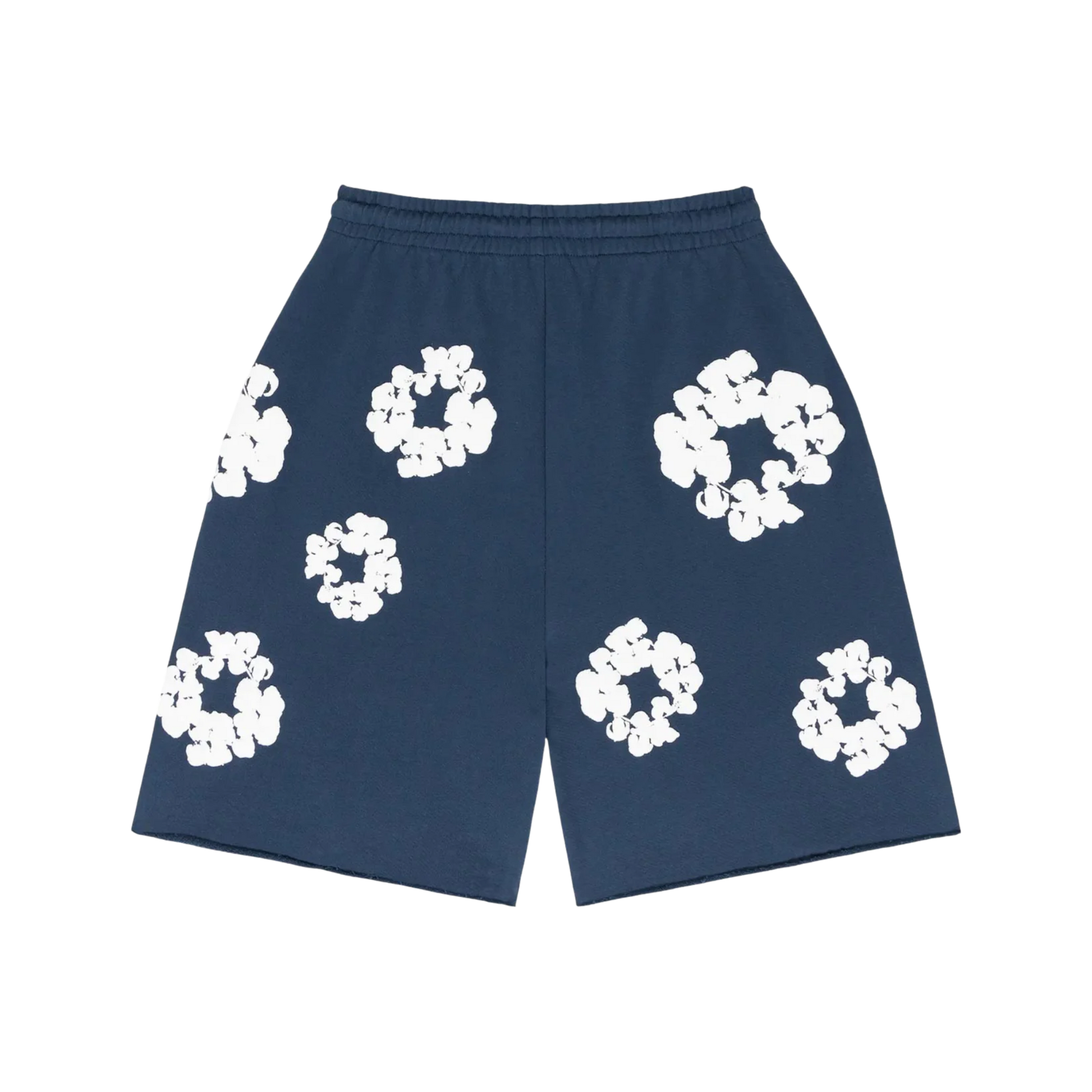 Denim Tears Cotton Wreath Logo Shorts - Navy Blue