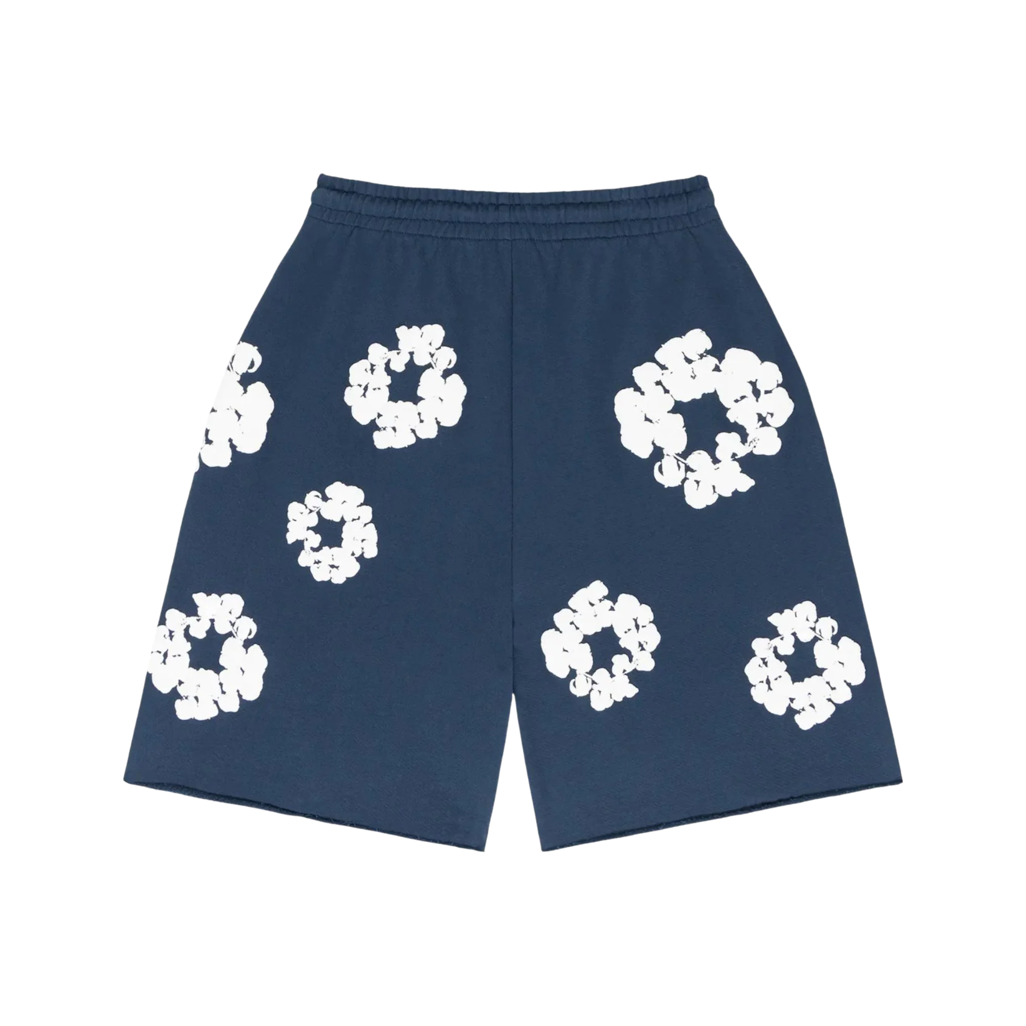 Denim Tears Cotton Wreath Logo Shorts - Navy Blue