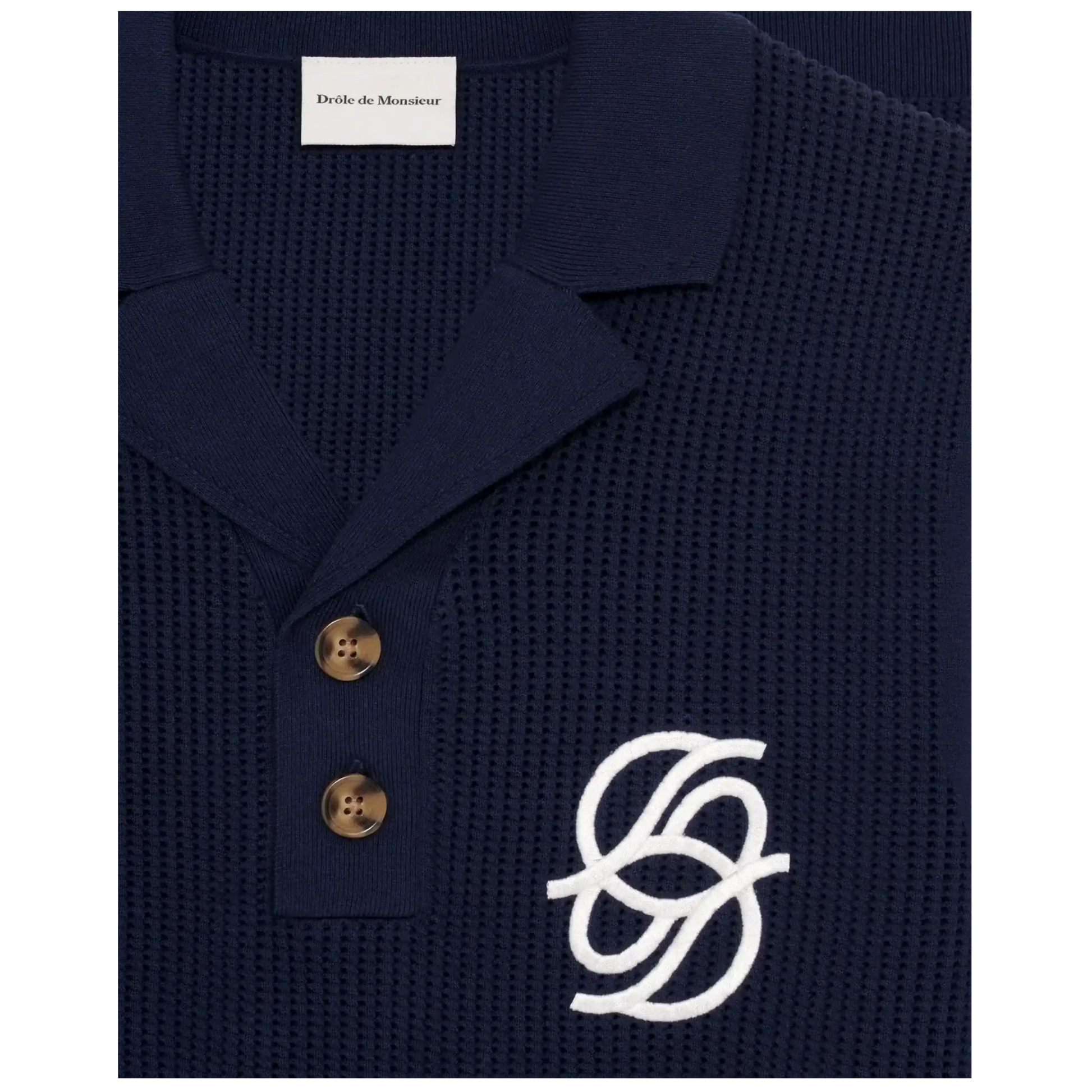 Polo Maille Monogramme Navy