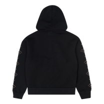 Dove &amp; Eye Studded Hoodie Black