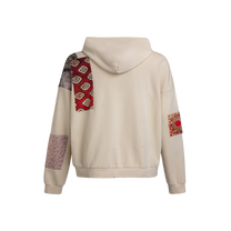 Tapestry Patchwork Zip Up Cream