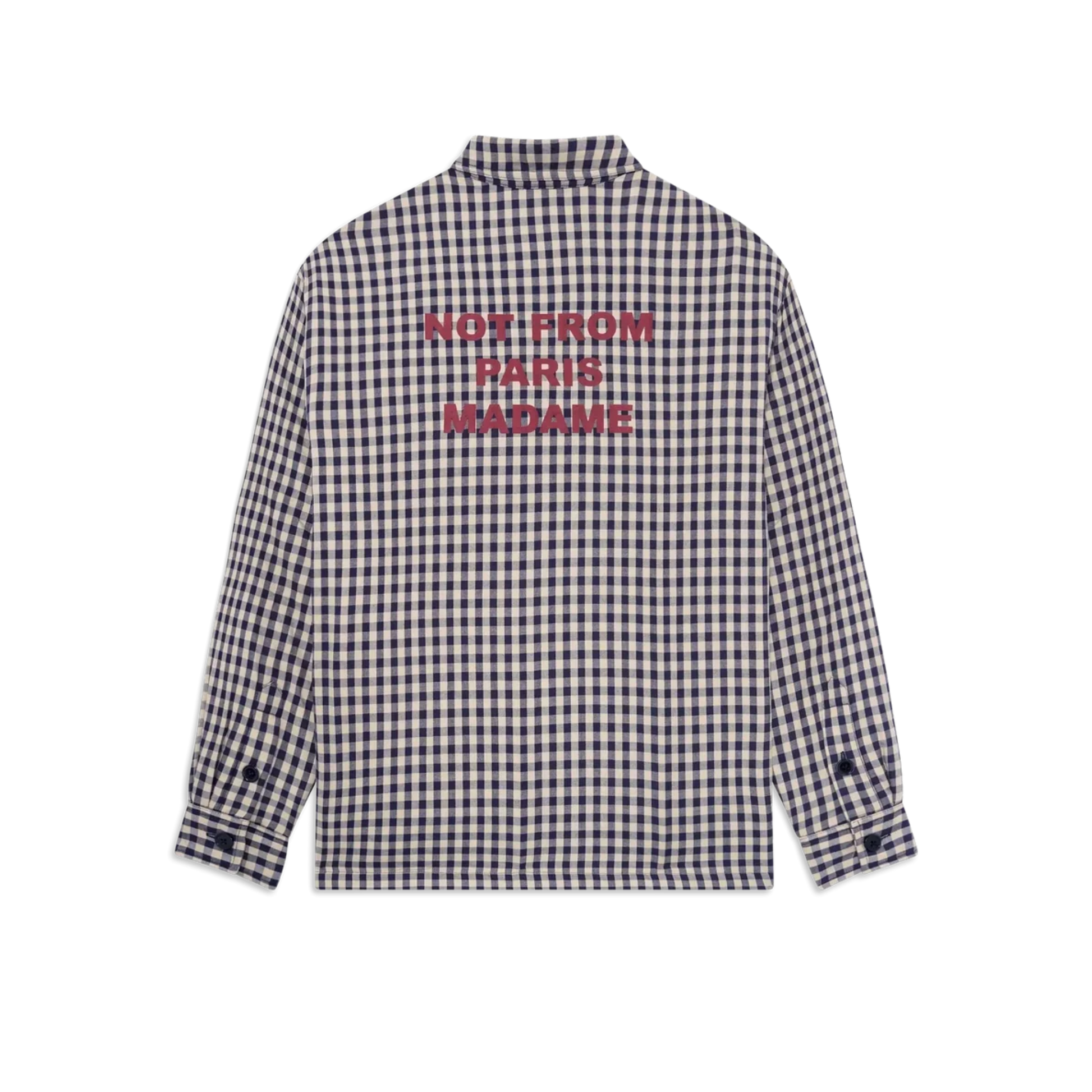 Check Overshirt With Slogan