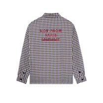 Check Overshirt With Slogan