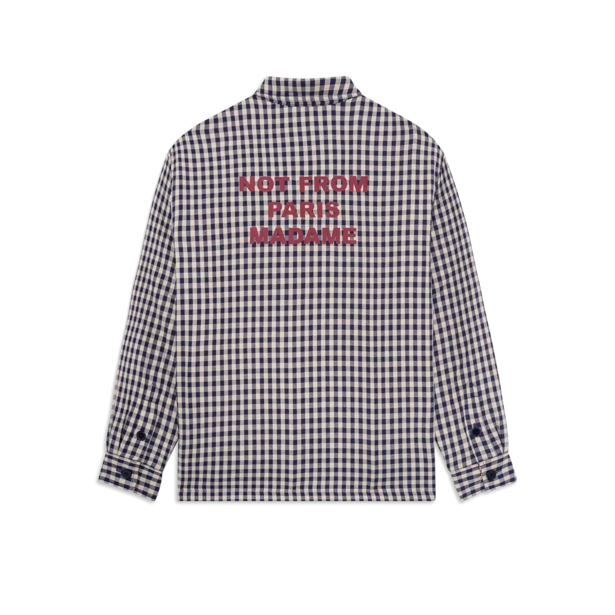 Check Overshirt With Slogan