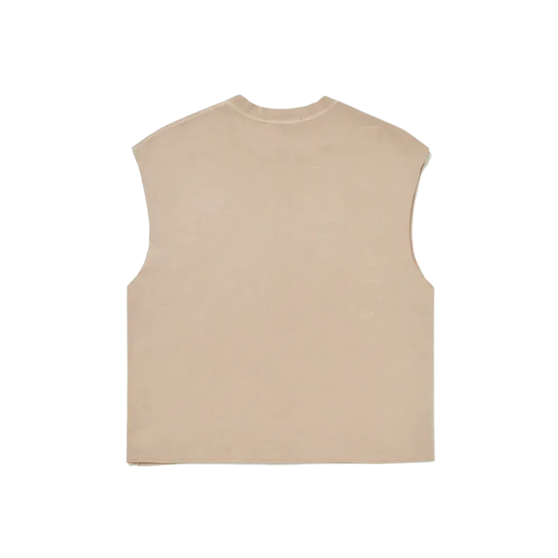Emblem Raw Edge Oversized Tank Top
