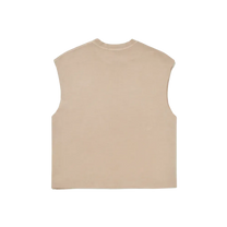 Emblem Raw Edge Oversized Tank Top