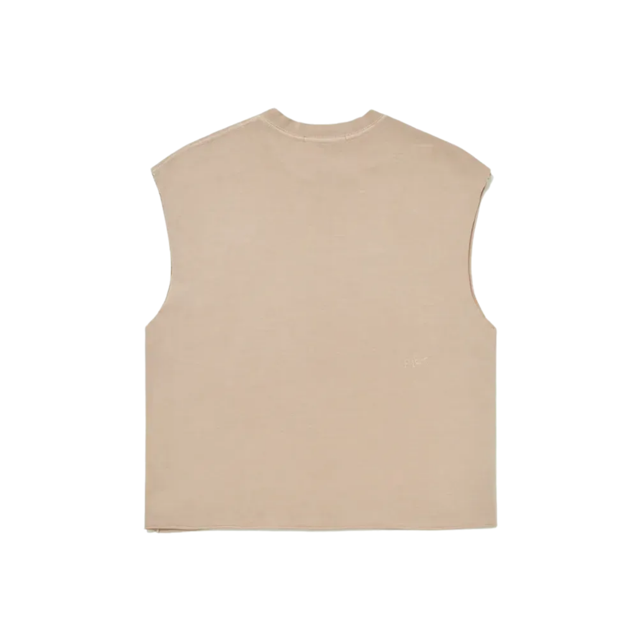 Emblem Raw Edge Oversized Tank Top