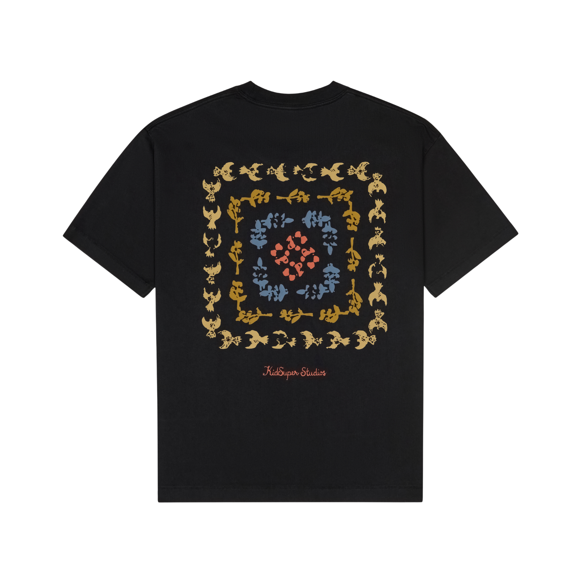 Dove Pattern Tee Washed Black