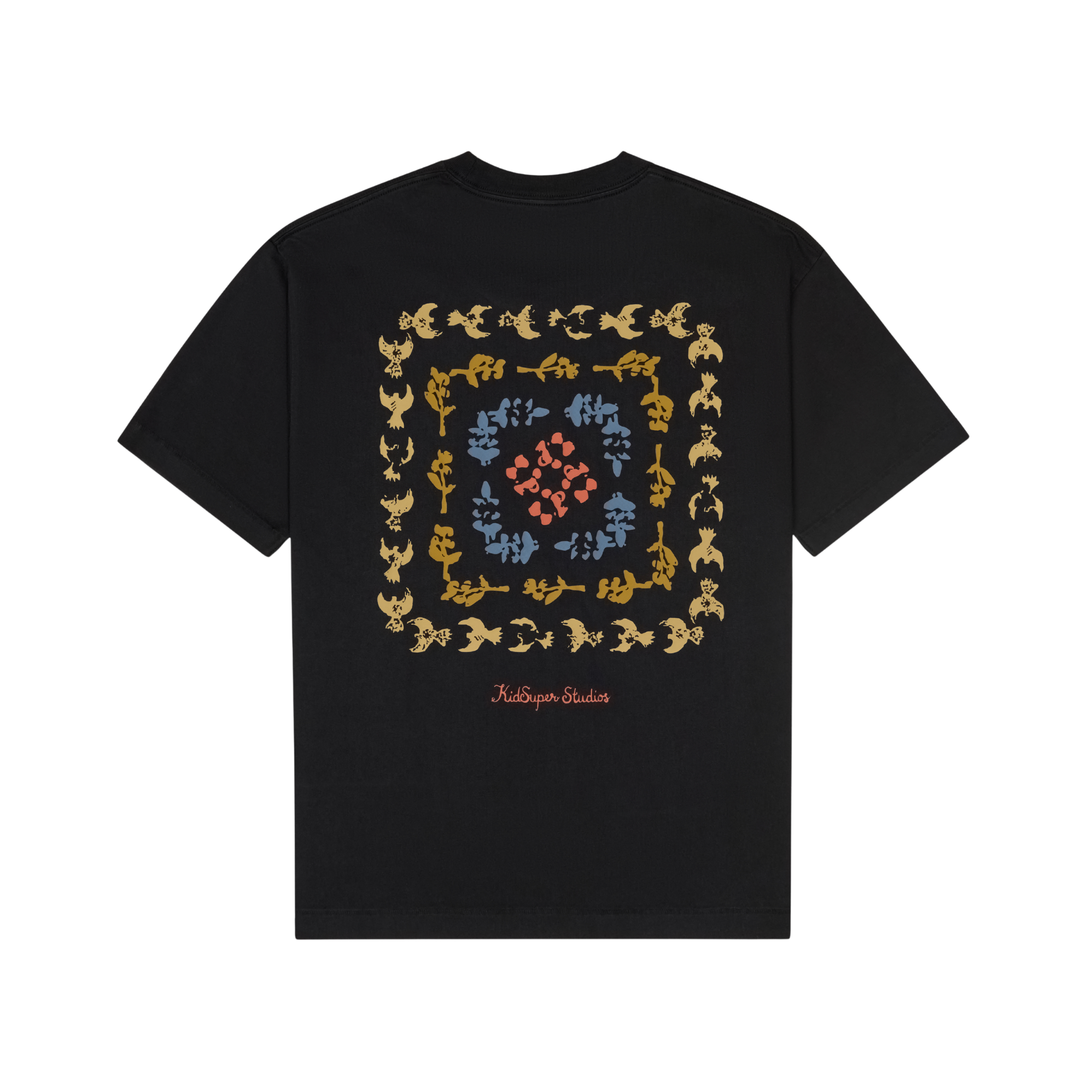 Dove Pattern Tee Washed Black