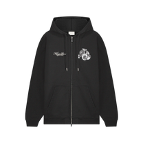 Zip Hoodie Bouquet Black