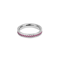 Pink Enameled Starline Ring