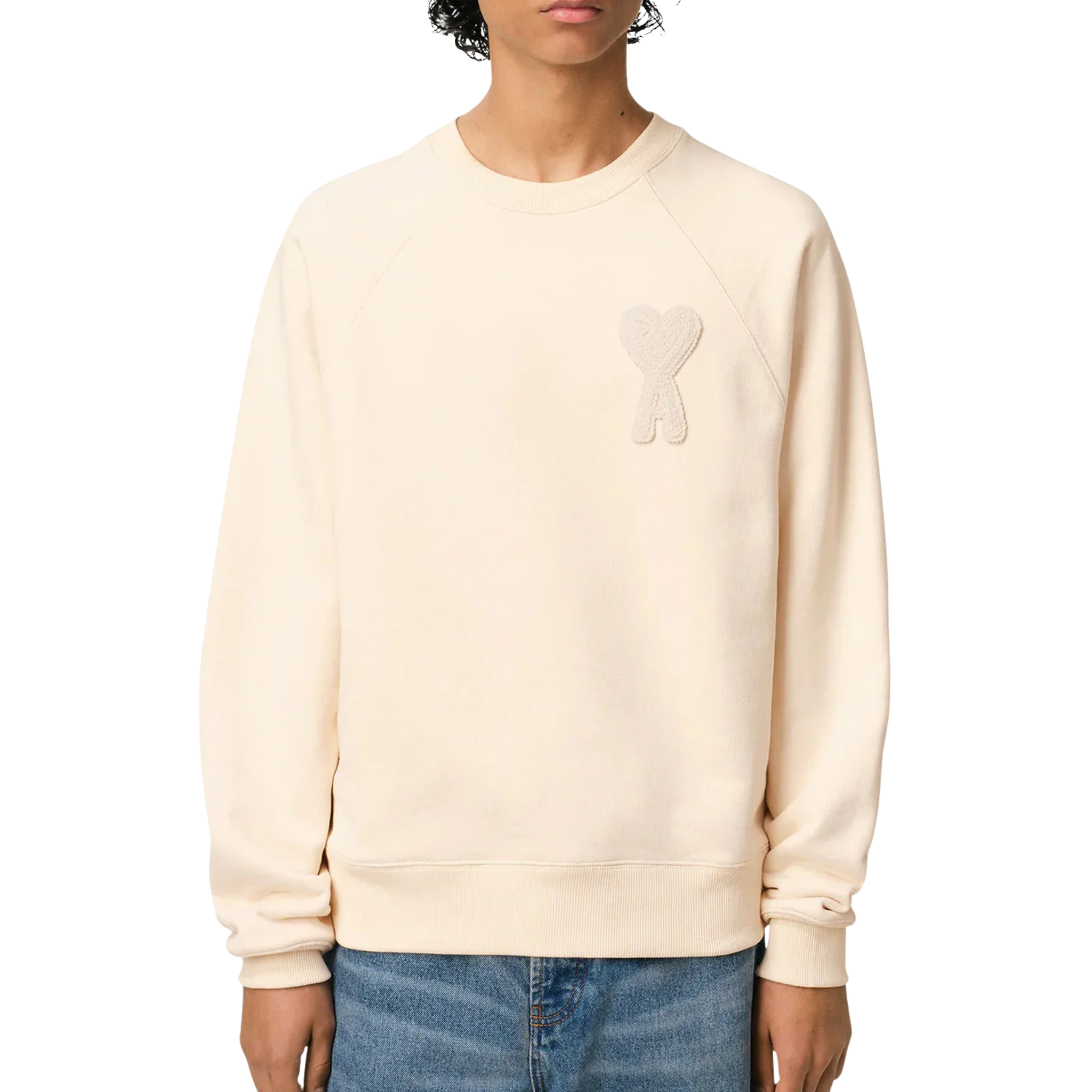 Sweatshirt Ami De Coeur Beige Patch