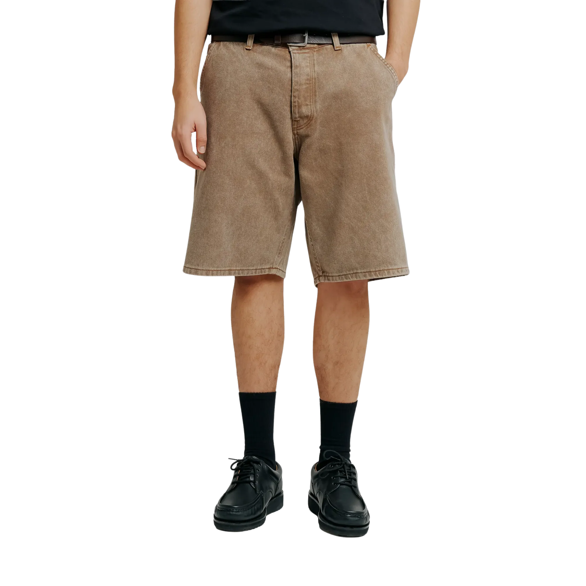 MAGOADO BIG IKON TWILL SHORTS BROWN