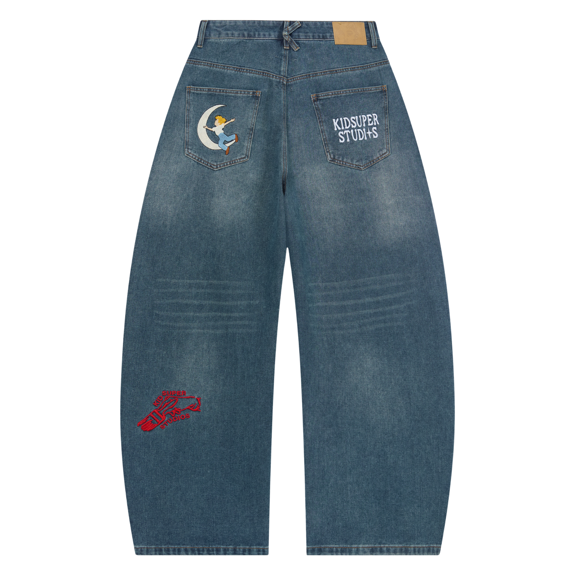 Embroidered Paintings Balloon Pants